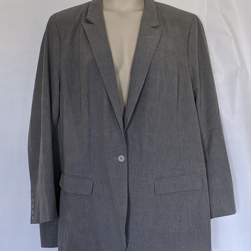 Lane Bryant Plaid Boyfriend Blazer